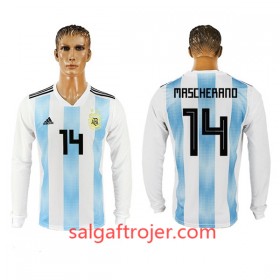 Argentina Fodboldtrøjer Mascherano 14 Hjemmebanesæt VM 2018 Langærmet